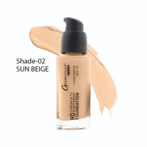 GLAMOROUS FACE HD CINEMA & TV SWEATPROOF FOUNDATION SHADE-02-SUN BEIGE